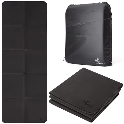 EXERZ Estera De Yoga Plegable Con Bolsa De Transporte - Portátil, Antideslizante - Viajes Y Entrenamientos En Casa