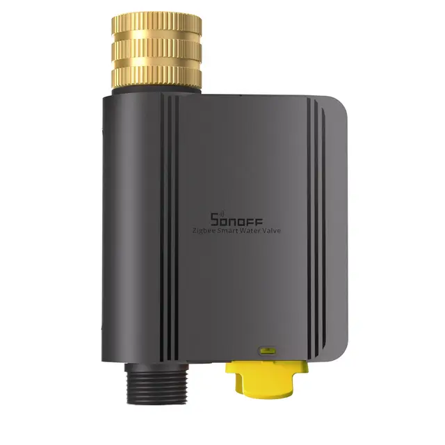 SONOFF SWV-ZNE Hydro ONE Lite Zigbee - Temporizador inteligente de aspersor, entrada de latón, temporizador de riego de programación adaptable a la intemperie para jardín y césped, funciona con Alexa