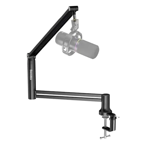 Micrófono Boom Arm, Brazo de Mic de bajo perfil, Soporte de Miro para Podcastin, Streaming, Totalmente ajustable 360 ° Giratorio 90 ° Plegable para Blue Yeti