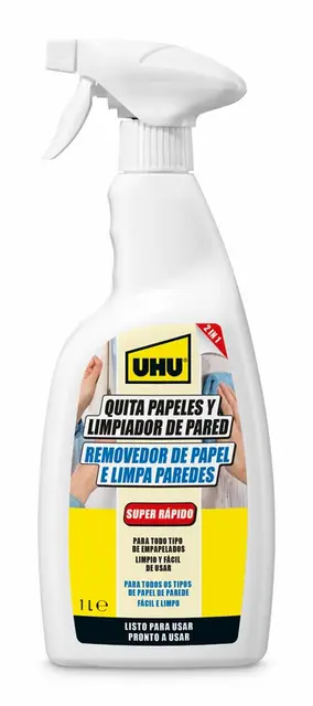 UHU Quita Papeles -Limpiador de paredes y papel pintado- Spray 1 l