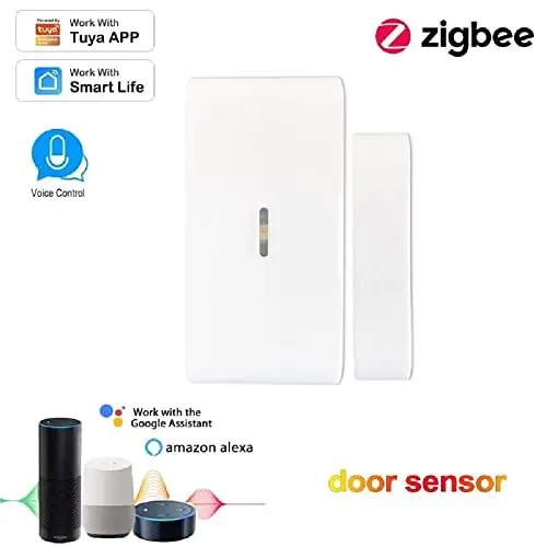 Sensor de puerta y ventana Zigbee, detecta abierto cerrado y envía notificaciones instantáneas al teléfono, automatización del hogar inteligente y sistema de alarma
