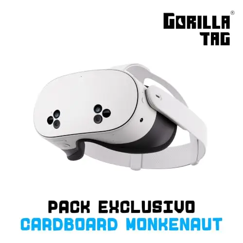 Meta Quest 3S 256 GB | Visore VR - 33% in più di Memoria - Elaborazione Grafica 2 Volte più Potente - Realtà virtuale Senza cavi - Bundle Gorilla Tag Cardboard Monkenaut - Esclusiva Amazon