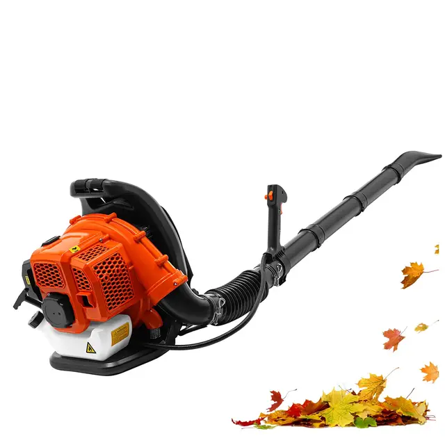 Soplador de hojas 7000 RPM a gasolina, soplador de mochila de gasolina de 2 tiempos, soplador de jardín de 1.25KW, soplador de hojas para limpieza de césped de jardín, volumen de aire de 720