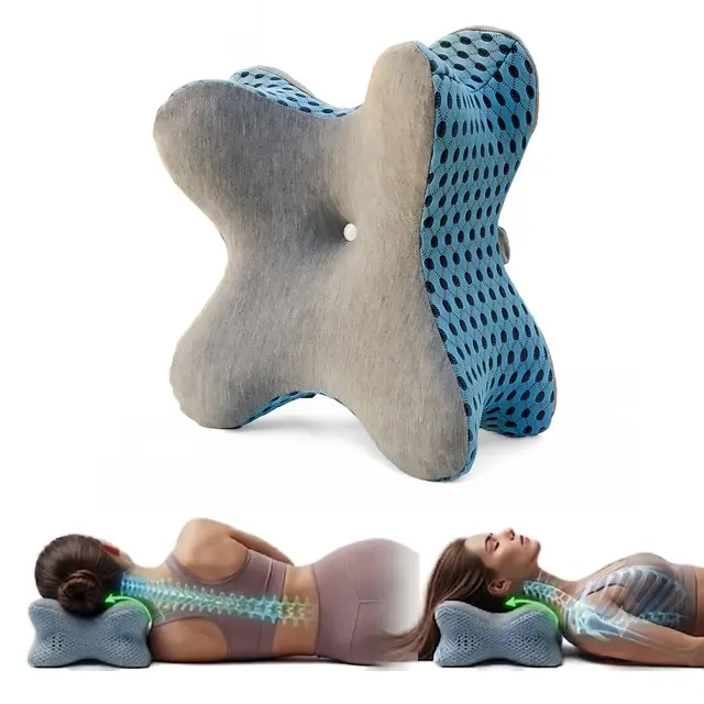 Almohada Cervical Mariposa Viscoelástica Pequeña para Cuello y Nuca, Soporte Ergonómico Memory Foam, Cojín Cervical para Dormir Mejor, Descansar en la Cama o el Sofá y Viajar con Mayor Comodidad.