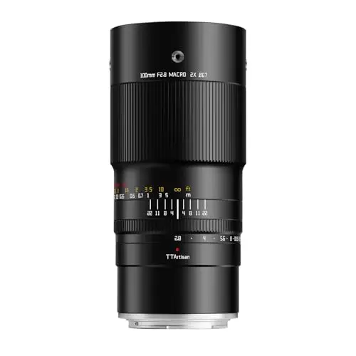 TTARTISAN Lente de cámara macro 2X F2.8 de 100 mm para Canon RF Mount Full Frame Manual Focus Lens para fotografía en miniatura
