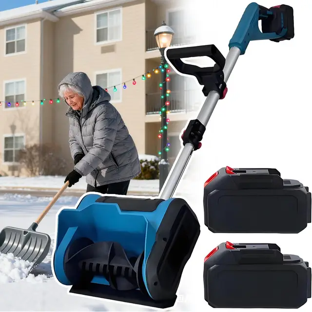 Quitanieves Inalámbrico De 21 V, Recargable A Batería: Limpia Caminos De 31 Cm Y Nieve De 15 Cm De Profundidad. Soplador De Nieve Eléctrico De 2800 RPM. Fácil De Guardar