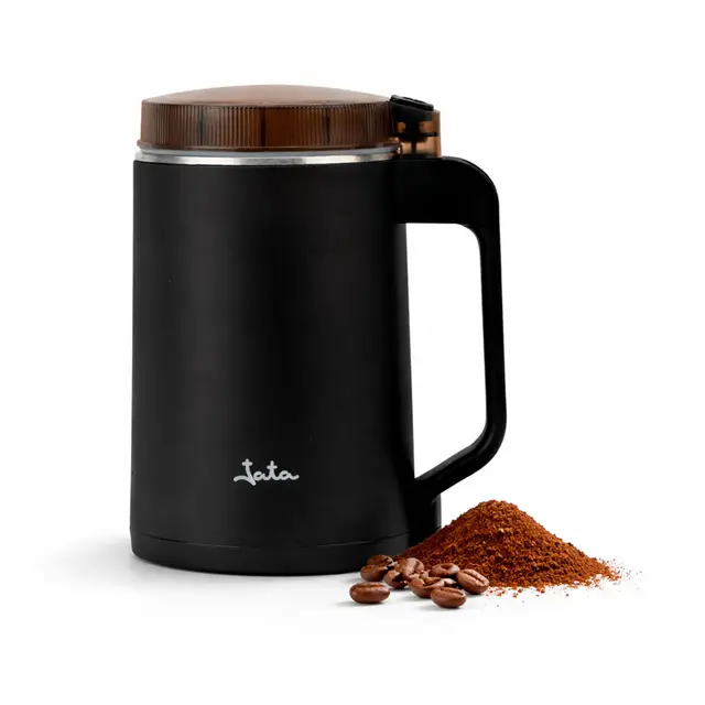 JATA JEML1820 - Molinillo Eléctrico 300 W para Café y Especias, Capacidad 150 g, Cuchillas de Acero Inoxidable, Molienda Rápida y Uniforme, Tapa Seguridad, Recipiente Acero