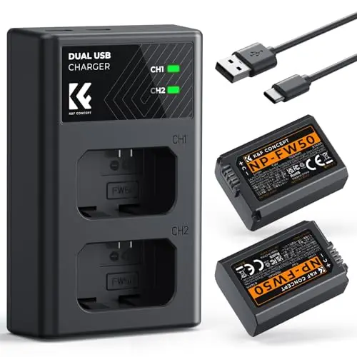k&f concept np-fw50 kit batería