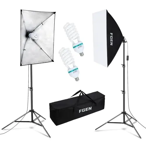 fgen 135w 5500k softbox set