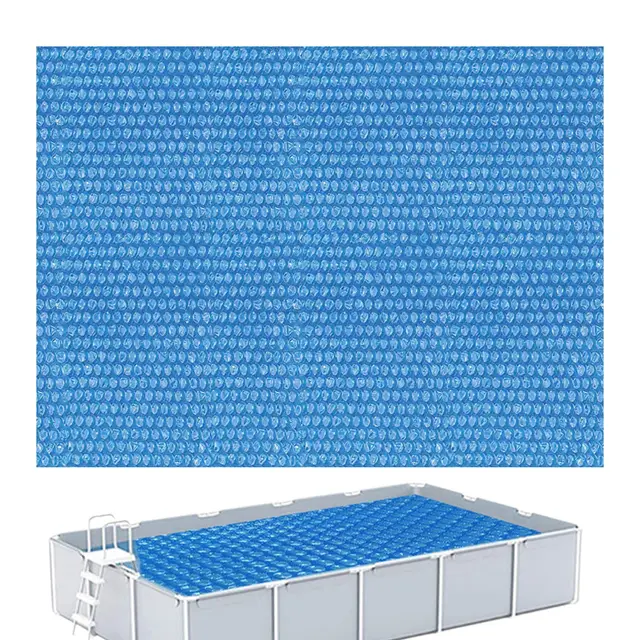 Cubierta Solar para Piscina Redonda y Rectangular, Manta térmica de película Solar, Cubierta Aislante para Piscinas y Hot Tub, 1,8 m/2,4 m/3 m, 2,2 x 1,5 m/2,6 x 1,7 m/3 x 2 m