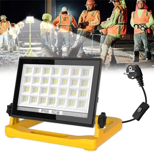 t-sun 5400lm foco led 60w trabajo