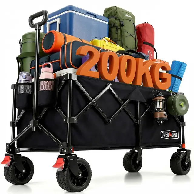overmont 185l xxl carro plegable camping