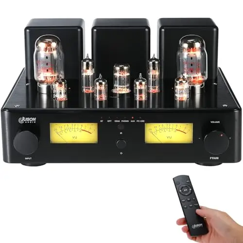 Juson Audio FTA88 Upgrade KT88 - Amplificador de tubo de válvula, clase A, amplificador de vacío HiFi con BT 5.0 Mosfet de un solo extremo, mando a distancia de modo dual aptX-HD