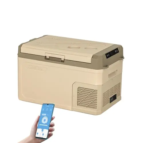 Alpicool GE30 28L Nevera Portátil Eléctrica Refrigerador de Coche 12V 24V Mini frigorífico CA 220v para Hogar, Camping, Viajes, Automóvil, 20ºC a 20ºC