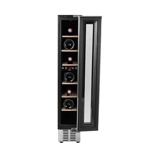 Cata | Vinoteca |Modelo VI 15107 X | Vinoteca no Frost de Encastre | Capacidad para 7 Botellas | Ancho de 15 cm | Clase de Eficiencia nergética G | Con Soportes Regulables para la Altura