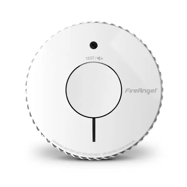 FireAngel Detector de Humo óptico para casa - Alarma de Incendios para el hogar - Batería de 10 años - Botón de Prueba y Silencio - Recambio para ST-622/ST-620