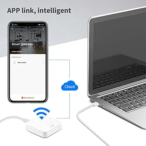 Wireless Smart Home Hub BT Puente Inalámbrico Control Remoto Hub Control de Aplicaciones Móviles Escena Automática Luz Indicadora de Alimentación USB para Dispositivos BT