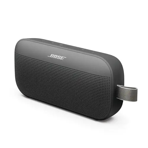 Bose SoundLink Flex (2.ª Gen.), Altavoz portátil inalámbrico con Bluetooth pequeño y Potente para Fiestas al Aire Libre, hasta 12 h de autonomía, Resistente al Agua IP67 y al Polvo, Negro