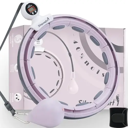 Smart Hula Hoop, Hula Hoop con Peso Pelota, Abdominal Fitness Perder Peso, 16 Desmontable Secciones con Contador, Hoola Hoops Masaje para Adultos, Principiantes