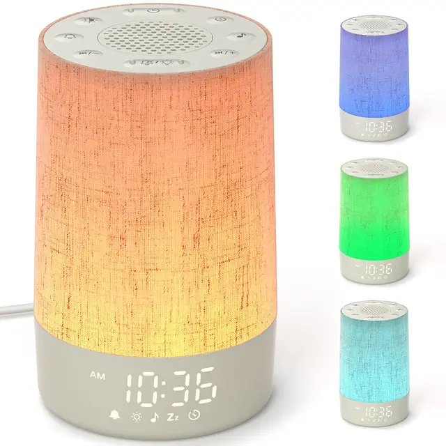 LIORQUE Despertador Amanecer, Despertador Luz Natural Simulación de Amanecer, 10 Niveles de Brillo y Modos de Luz, 30 Melodías Relajantes, Temporizador de Sueño, Función Alarma y Snooze