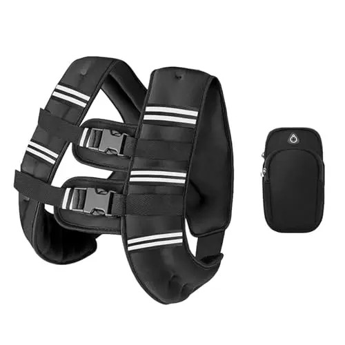 Chaleco Lastrado,Chaleco con peso para entrenamiento de correr, con tiras reflectantes, práctico diseño de bolsillos para entrenamiento de fuerza,fitness,hombres y mujeres