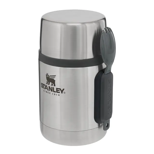 STANLEY Adventure Fiambrera Termica Acero Inoxidable 0.53L with Spork - Termo Comida Caliente Adulto Sin BPA - Mantiene Frío o Calor 12 Horas - Tapa Doble que Sirve de Taza