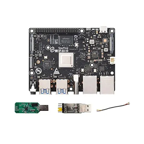 VisionFive2 RISC-V AI computadora de Placa única basada en JH7110 SoC Quad-Core 64bit Procesador 3D GPU Integrado LPDDR4 8GB RAM WiFi y HDMI para aplicación Vision Soporte Linux (Early Bird con WiFi)