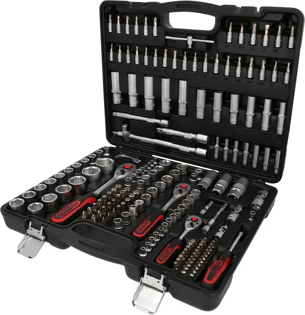 KS Tools 917.0779 1/4"+3/8"+1/2" Juego de llaves de vaso, 179 pzs