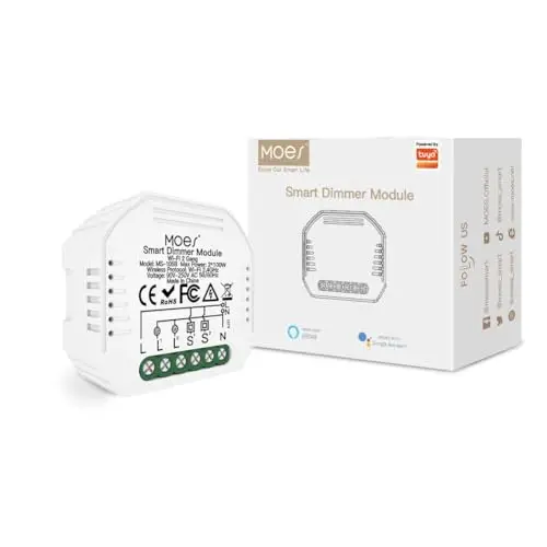 moes wifi dimmer módulo 2 gang