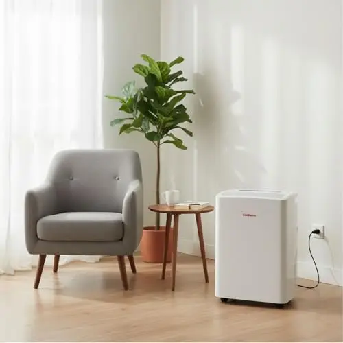 Corberó – Deshumidificador | CDG50 | Capacidad 50 L/Día | Depósito 5,6 L | Drenaje Continuo | Apagado Automático | Refrigerante Ecológico R290 | Alto Rendimiento | Color Blanco