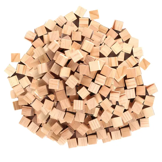 muzhupguz 500 cubos bloques madera 1cm