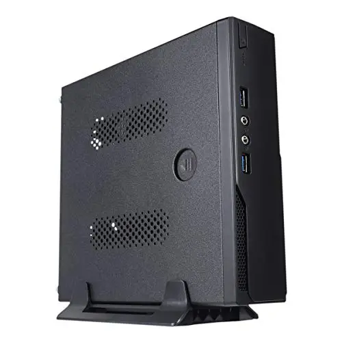 UNYKAch Caja de Ordenador Mini ITX UK1003 con Fuente de Alimentación 120W – Diseño Ultra Compacto, USB 3.0, Soporte VESA | Ideal para HTPC, Oficinas y Espacios Reducidos