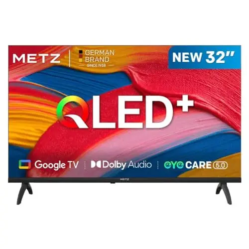 Metz TV 32 Pulgadas Smart TV, 32MQF7000Z, QLED, Smart TV 32 Pulgadas, HDR10, Dolby Audio, Bluetooth 5.1, Negro (DVB-T/T2/S/S2/C ATV, Ci+) 2025