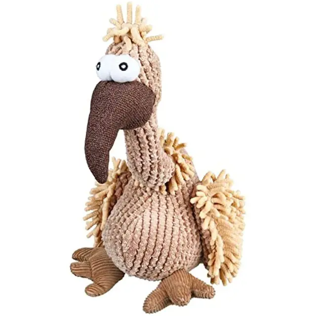 TRIXIE Gustav el buitre peluche para perros con squeaker – suave peluche cariñoso – reconfortante & antiestrés para todos los perros – lavable a máquina a 30°c – 28 cm