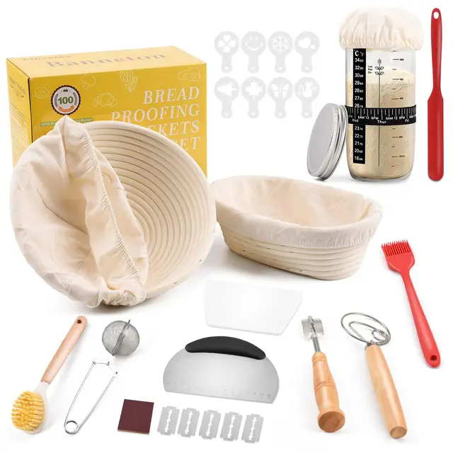 clheatky kit 12 bannetons ratán natural