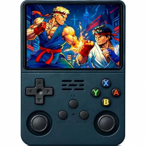 Consola Retro Portatil con 20.000 Juegos - Versión 2025- Mini Consola Arcade - Juegos de PS1, PSP, N64, NDS, SuperN, GameB, GBA, NeoG, etc. - Pantall HD 3.5' 640 * 480 - Rechace Imitaciones (Negro)