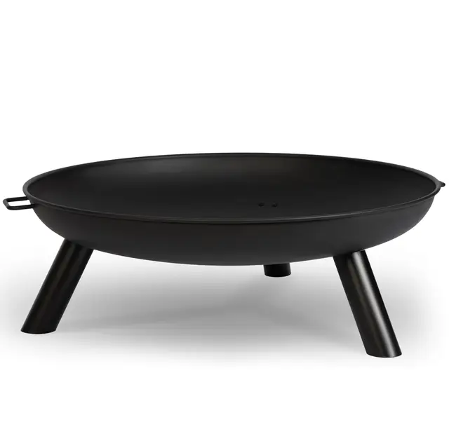 Berdsen Brasero de 80 cm para Exterior, Acero Inoxidable, con Revestimiento de Polvo, Color Negro