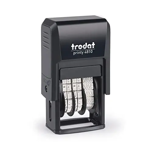 Sello automático con fecha Trodat Printy 4810 formato de fecha MA (por ejemplo: 06-11-2023), s, negro