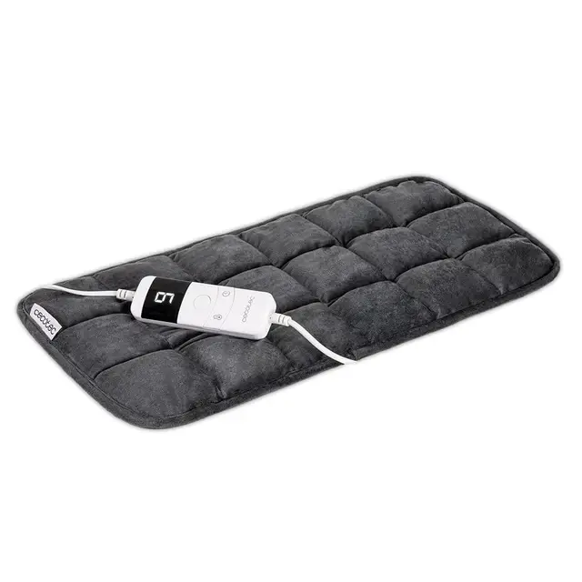 Cecotec Almohadilla Eléctrica 30x60cm con Peso HeatConfort 4000 ThermalPad Weighted. 110W, Peso 2kg, Ideal para Espalda, Abdomen o Piernas, 10 Niveles de Temperatura y 6 Temporizador, Controlador LCD