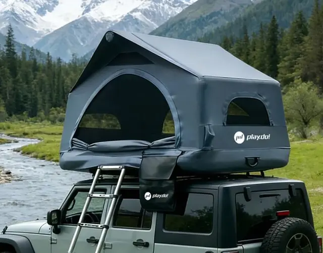 TentHome Tienda Techo Coche de Campaña Hinchable 2-3 Personas Montaje Rapido, Tienda sobre el Techo Coche Inflable Profesional Anti-UV Ligera Impermeables para Furgoneta SUV