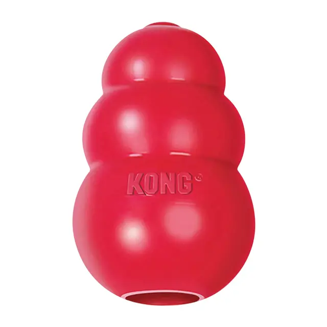 KONG Classic Juguete para Perros Rellenable - para Jugar y Masticar - Se Puede Rellenar con Snacks y Premios - Hecho de Caucho Natural Duradero - para Perros Pequeños