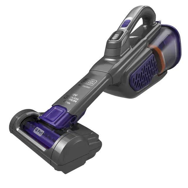 Black+Decker Aspirador para Mascotas Dustbuster Gen 11 Pet 18 V 2.0 Ah con Base de Carga, BHHV520BFP-QW