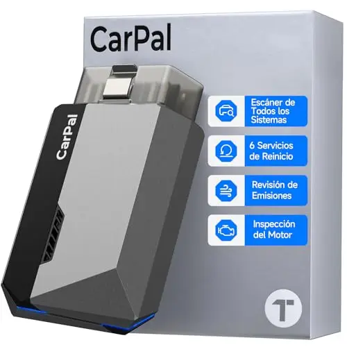 TOPDON Carpal-A obd2 Diagnosis Bluetooth, Diagnosis Coche multimarca para iOS y Android, Completo del Sistema& 6 Funciones de Reinicio, guía de reparación,1 año de actualizaciones gratuitas