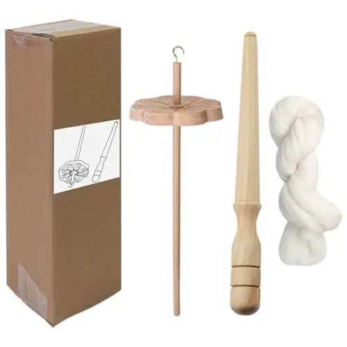 Genérico Husos De Hilar Para Lana,Rueda De Huso Para Hilar Lana Para Principiantes - Materiales De Costura En Madera Y Herramientas Para Tejer, Crochet Y Proyectos De Manualidades