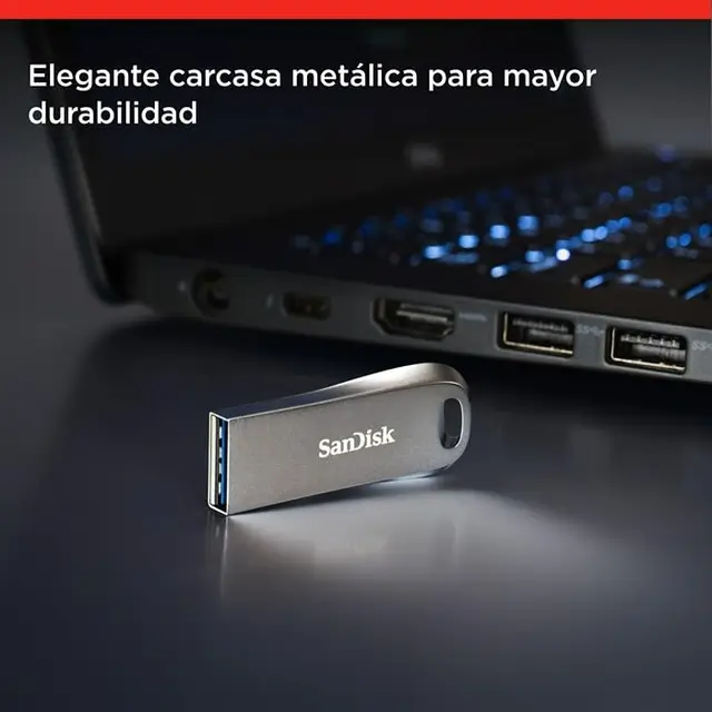 SanDisk 256GB Ultra Luxe Memoria flash, USB 3.2, con velocidades de transferencia hasta 400MB/s