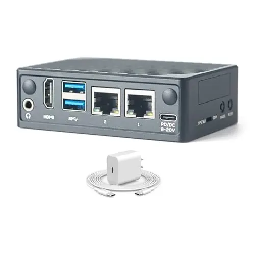 Computadora de placa única FriendlyElec NanoPi M5 - Rockchip RK3576 SBC con HDMI, Dual GbE, M.2 NVMe y SDIO wifi, compatibilidad con memoria UFS 2.0 (8 GB de RAM, con alimentación)