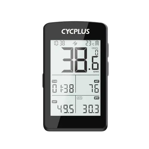 CYCPLUS GPS Ordenador para bicicleta, Ordenador de ciclismo ANT+ GPS con Bluetooth 5.0, pantalla LCD de 2,8 pulgadas, cuentakilómetros con más de 100 horas de duración de batería y retroiluminación