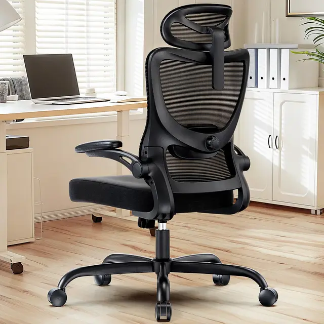 HUANUO Silla de Oficina Ergonómica, Silla Escritorio de Respaldo Alto con Soport Lumb Ajustable y Reposacab, Silla de Juego Cómoda con Reposabr 3D, Silla Ergonomica Escritorio, Carg Máx 136kg