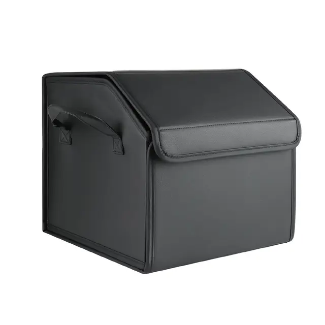 Organizador de Maletero Plegable de PU – Caja de Almacenamiento Multiuso para Coche, SUV y Camión – Gran Capacidad – Base antideslizante – Impermeable