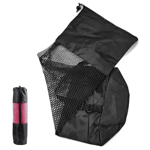 1 PC Bolsa Esterilla Yoga Portátil,87x17.5x17.5cm con Red de Transporte Accesorios para Deporte Esterilla Fitness Mat Pilates Gimnasio,Bolsa Esterilla Yoga con Correa Ajustable